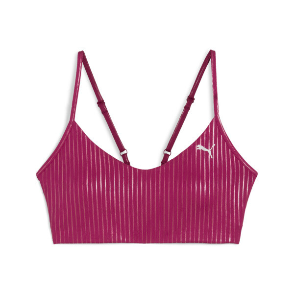 Puma Move Ultrabare All-over Print Bra In Magenta Gleam