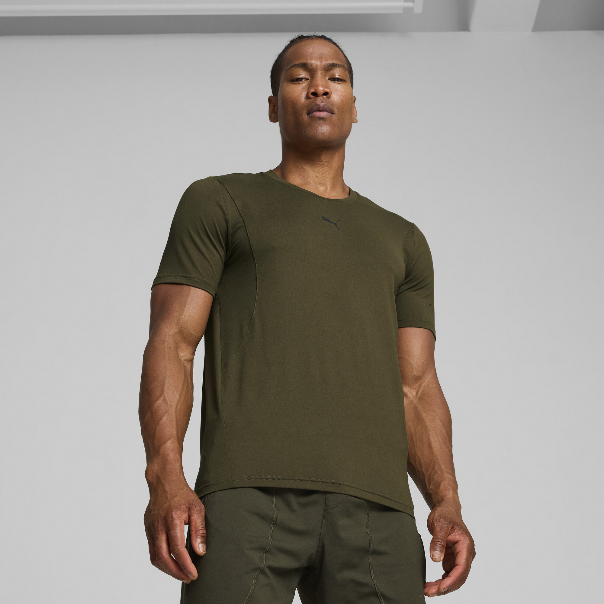 Puma CLOUDSPUN Weiches T-Shirt Herren | Dark Olive | Größe: M