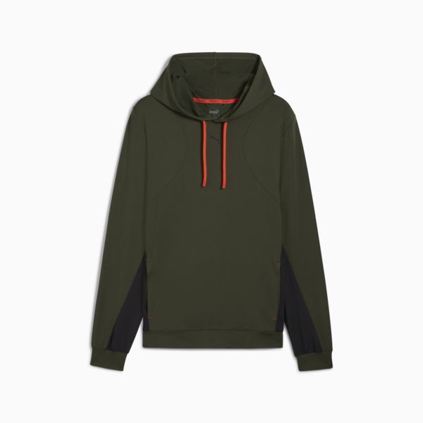 Buzo con capucha CLOUDSPUN para hombre, Dark Olive-PUMA Black, large-ARG