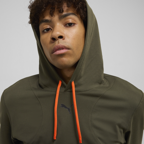 Buzo con capucha CLOUDSPUN para hombre, Dark Olive-PUMA Black, large-ARG