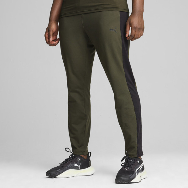 Puma Cloudspun Men's Joggers Pant In Dark Olive- Black