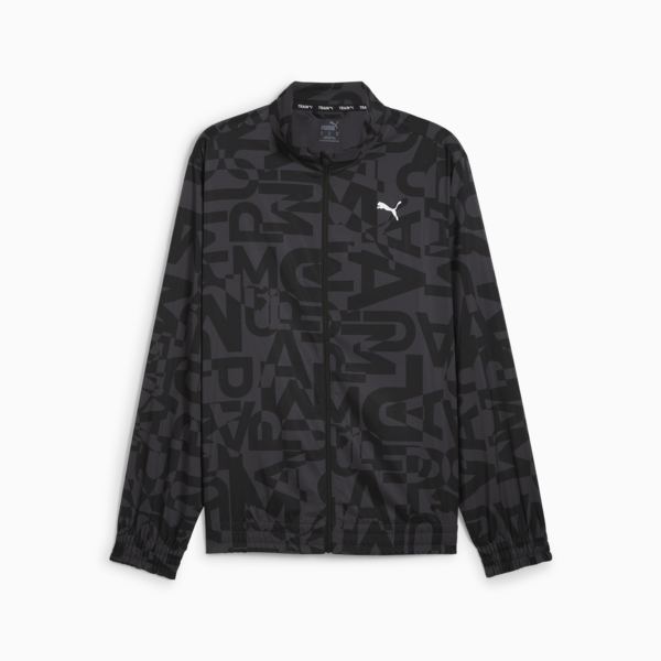 Campera PUMA FIT con estampado integral para hombre, PUMA Black, large-ARG