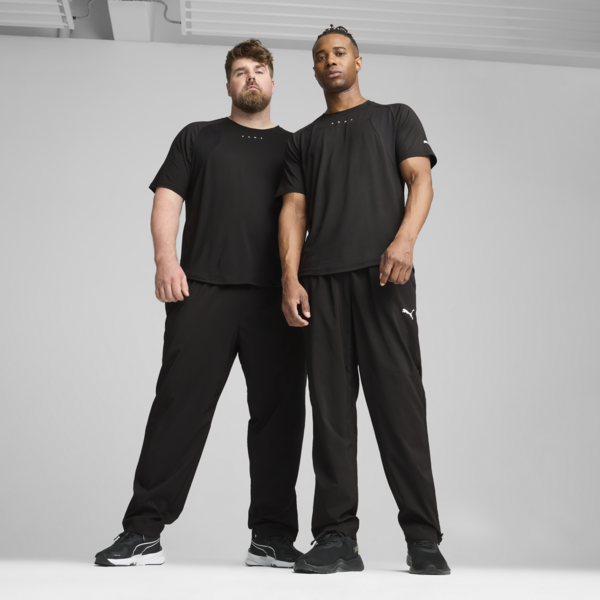 Pantalones con tejido de malla para hombre, PUMA Black, large-ARG
