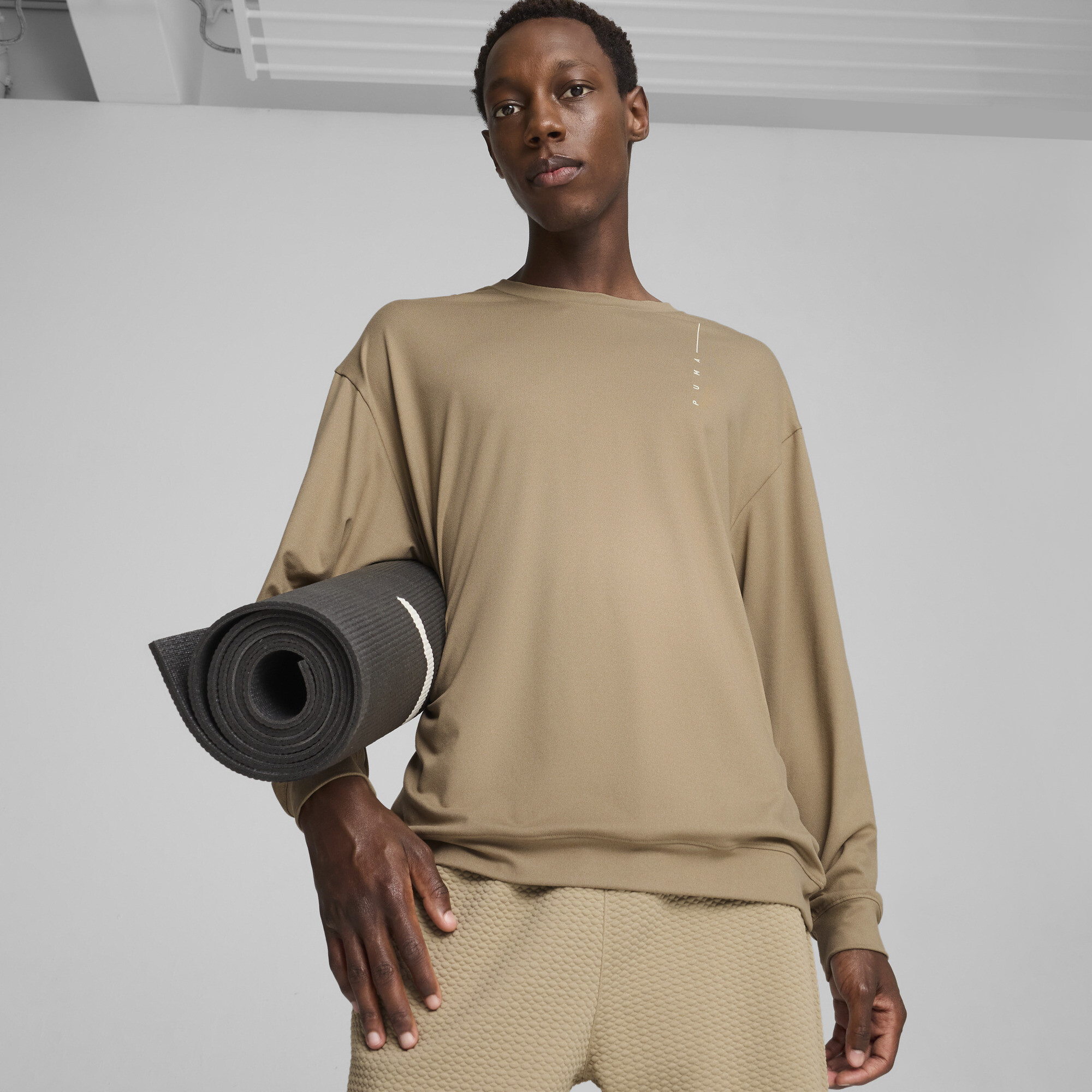 Puma STUDIO FOUNDATION Crewneck Herren | Oak Branch Heather | Größe: S