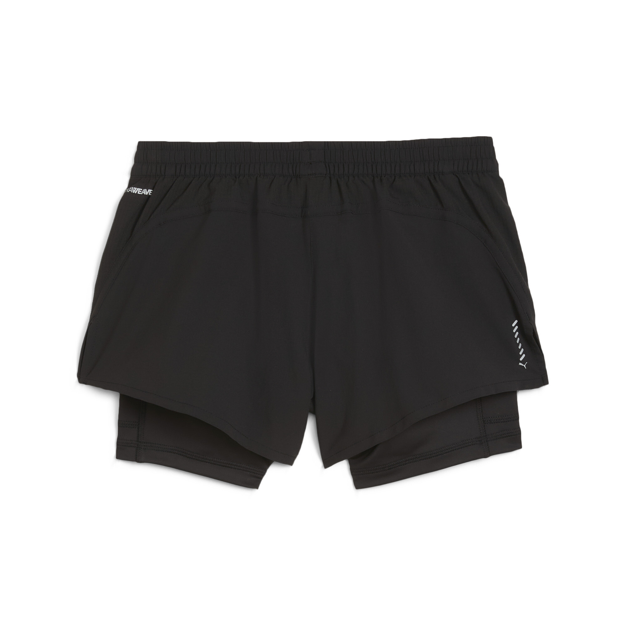 Women's Puma RUN 2-in-1 Velocity Shorts, Black, Size L, Clothing