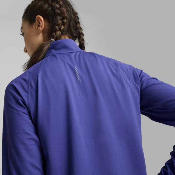 PUMA RUN CLOUDSPUN Quarter-Zip Top Women, Lapis Lazuli, large-MEX