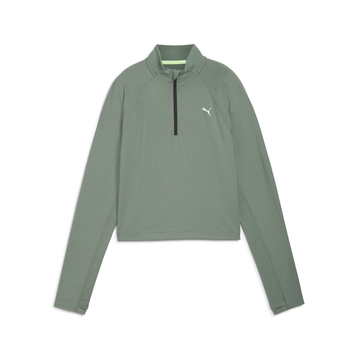 PUMA RUN CLOUDSPUN Quarter-Zip Top Women in Eucalyptus, Large