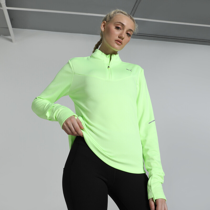 

Women's PUMA RUN Grid Fleece Half-Zip Running Top
