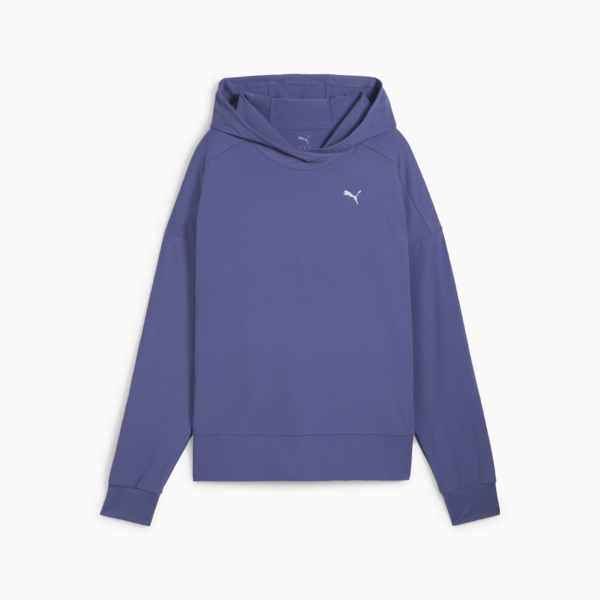 CLOUDPSUN Hoodie Women, Blue Crystal, large-MEX