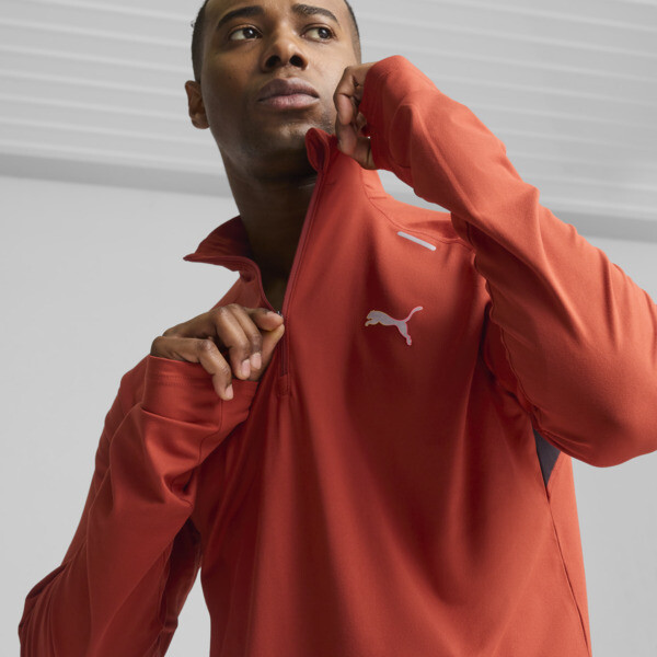 Puma suede red quarter zip cheap