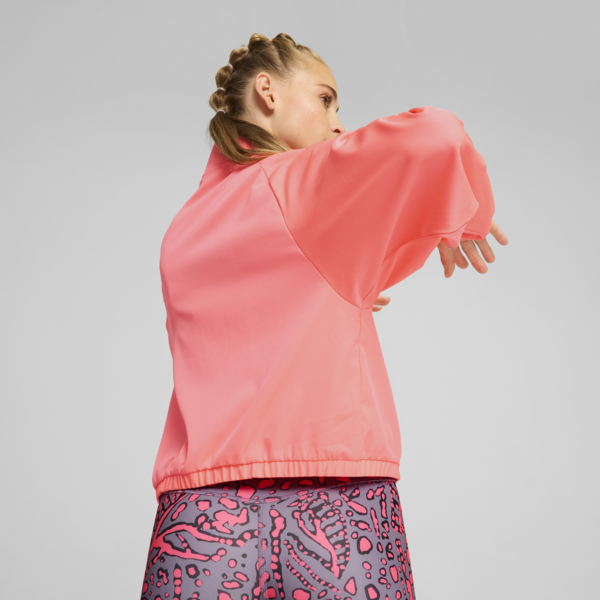 HYPERNATURAL Woven Half-Zip Jacket Women, Sunset Glow, large-MEX