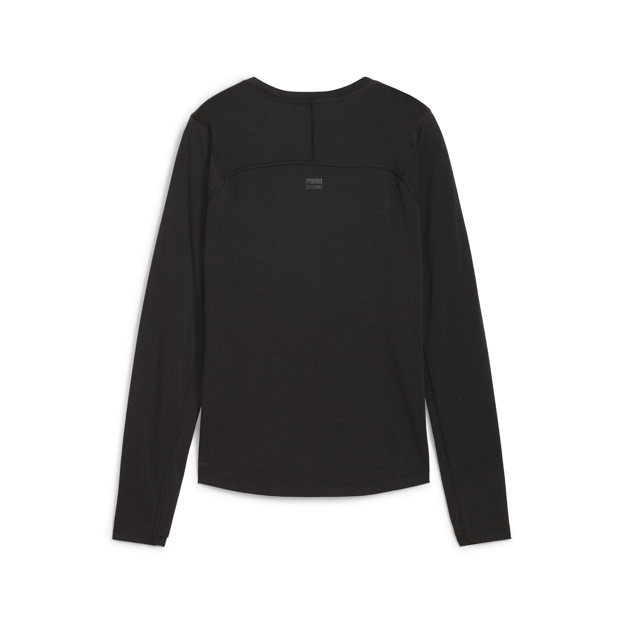 PUMA SEASONS Tech Wool T-shirt met lange mouwen voor Dames, Zwart