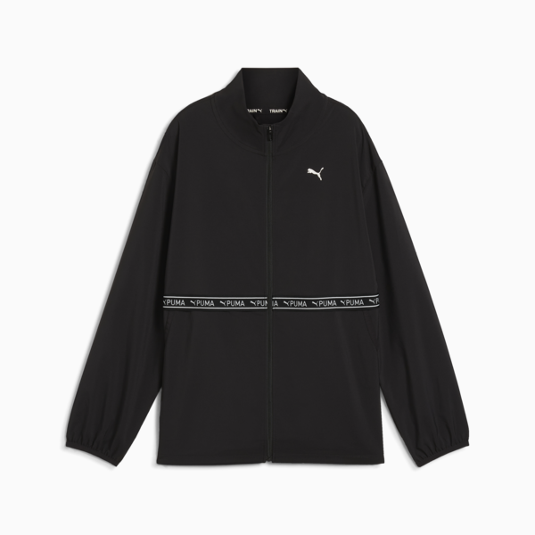 Campera de entrenamiento con cordón elástico para mujer, PUMA Black, large-ARG