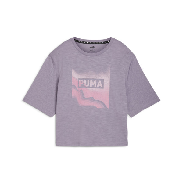 Remera corta STUDIO para mujer, Pale Plum, large-ARG