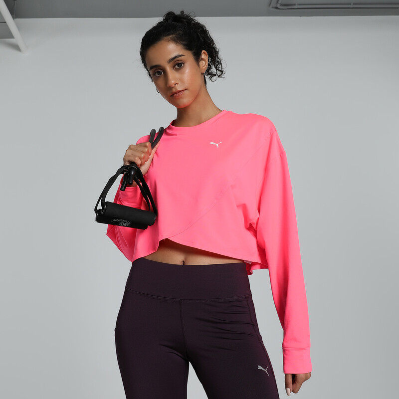 

Women's PUMA CLOUDSPUN Crossover Crew-Neck Training Sweatshirt