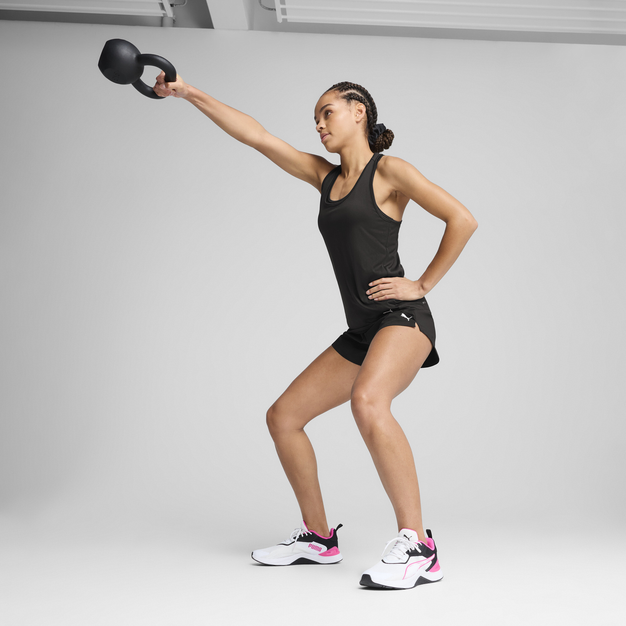 PUMA TAD ESSENTIALS tanktop met racerback voor Dames, Zwart, Maat M thumbnail 6