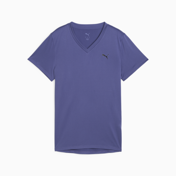 TAD ESSENTIALS V-Neck Tee Women, Blue Crystal, large-ZAF