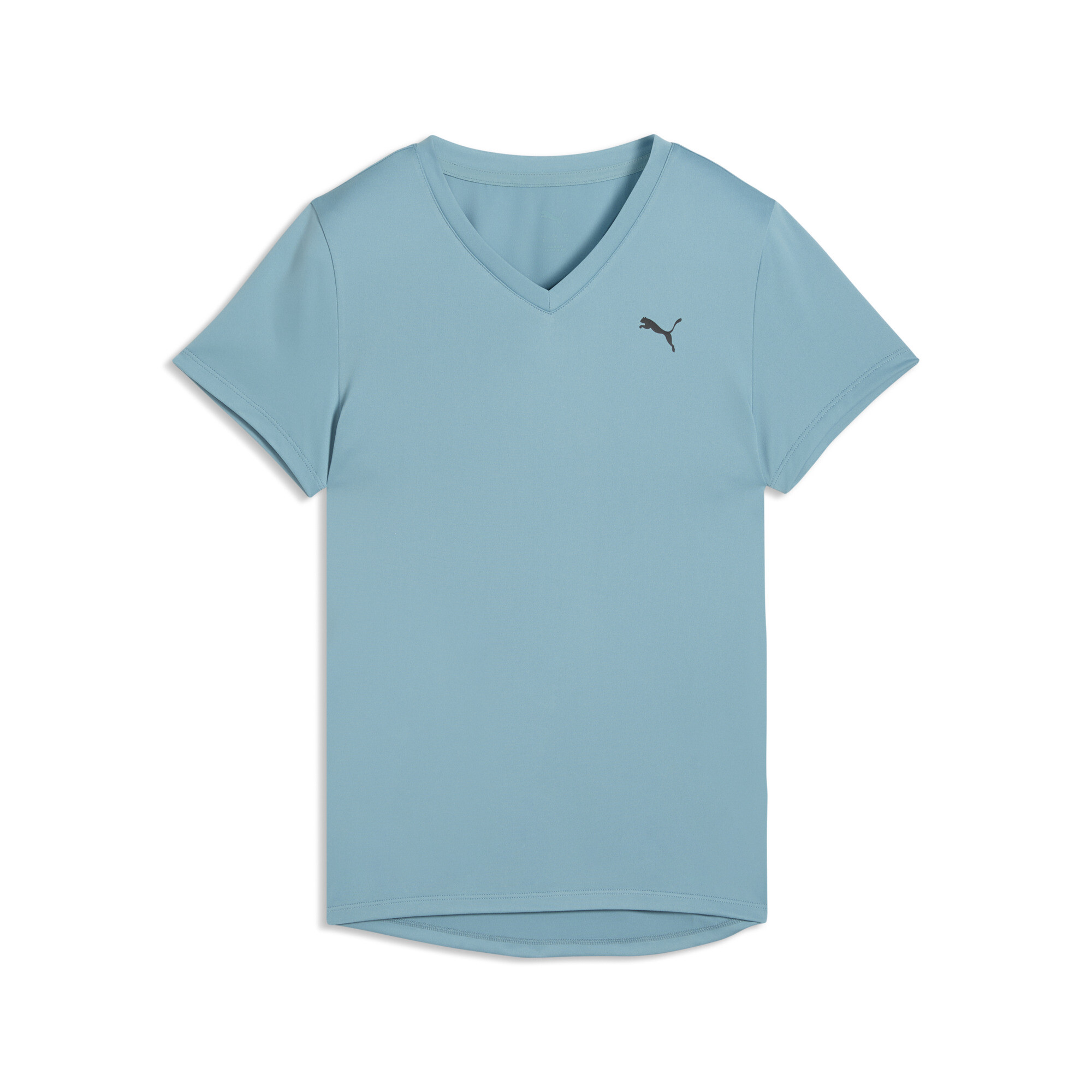 PUMA TAD ESSENTIALS T-shirt met V-hals voor Dames, Blauw, Maat XXL