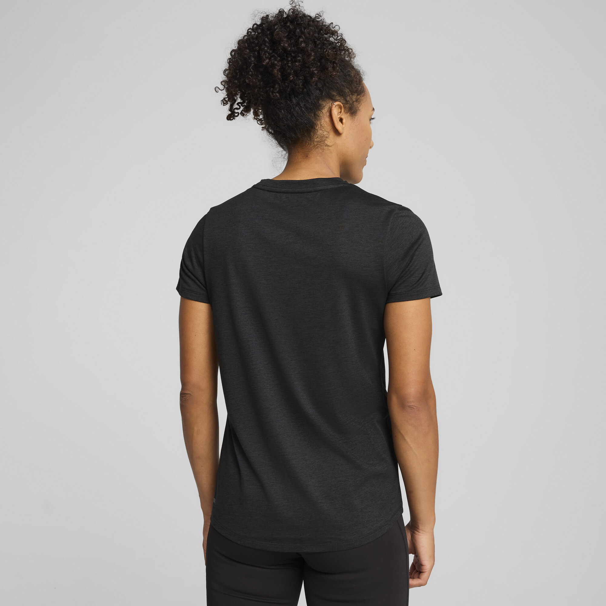 Women's Puma TAD ESSENTIALS Heather T-Shirt, Black, Size XS, Clothing