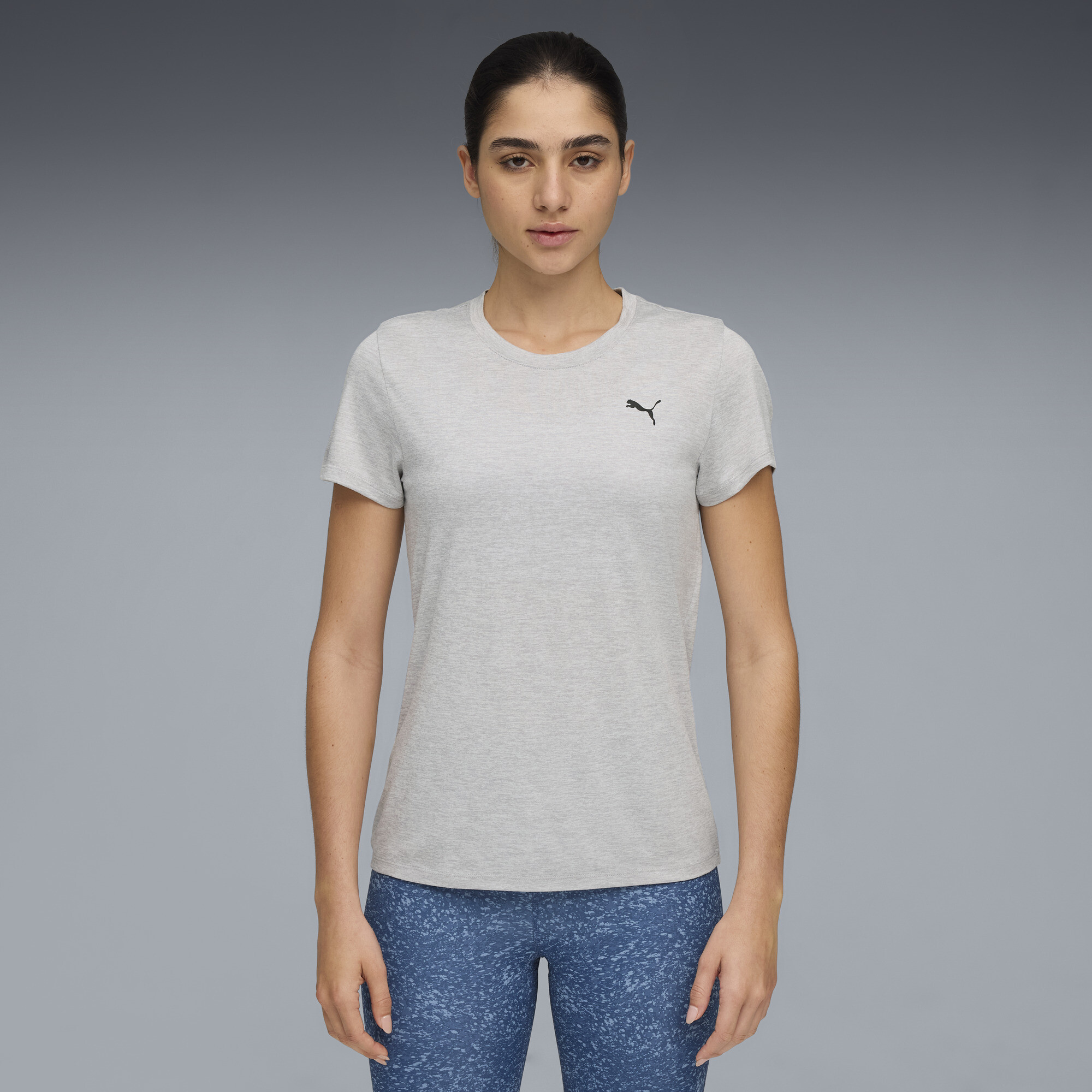 PUMA T-shirt chiné TAD ESSENTIALS Femme, Vêtements, Gris, L