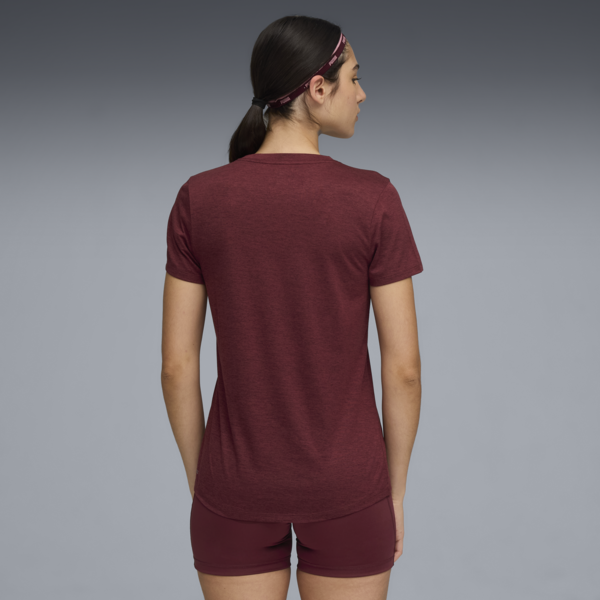 TAD ESSENTIALS Heather Tee Women, Ruby Shimmer Heather, large-ZAF