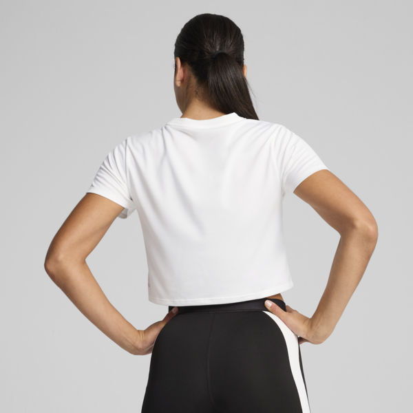Remera corta Train All Day Essentials para mujer, PUMA White, large-ARG