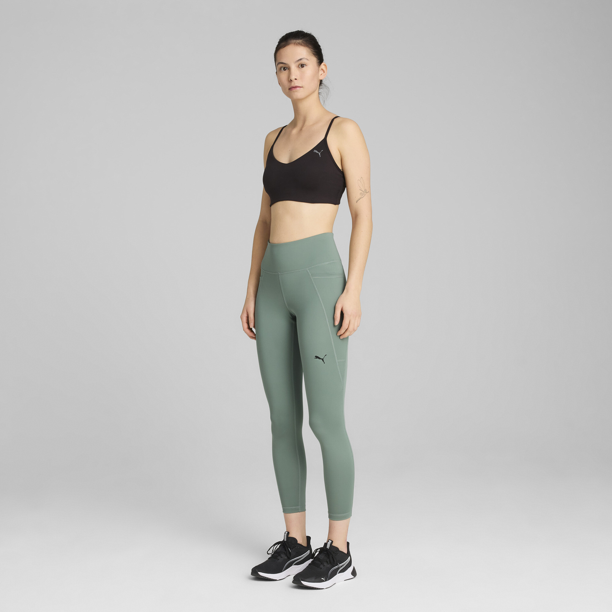 TAD ESSENTIALS 7/8 tight voor Dames, Groen, Maat XL | PUMA