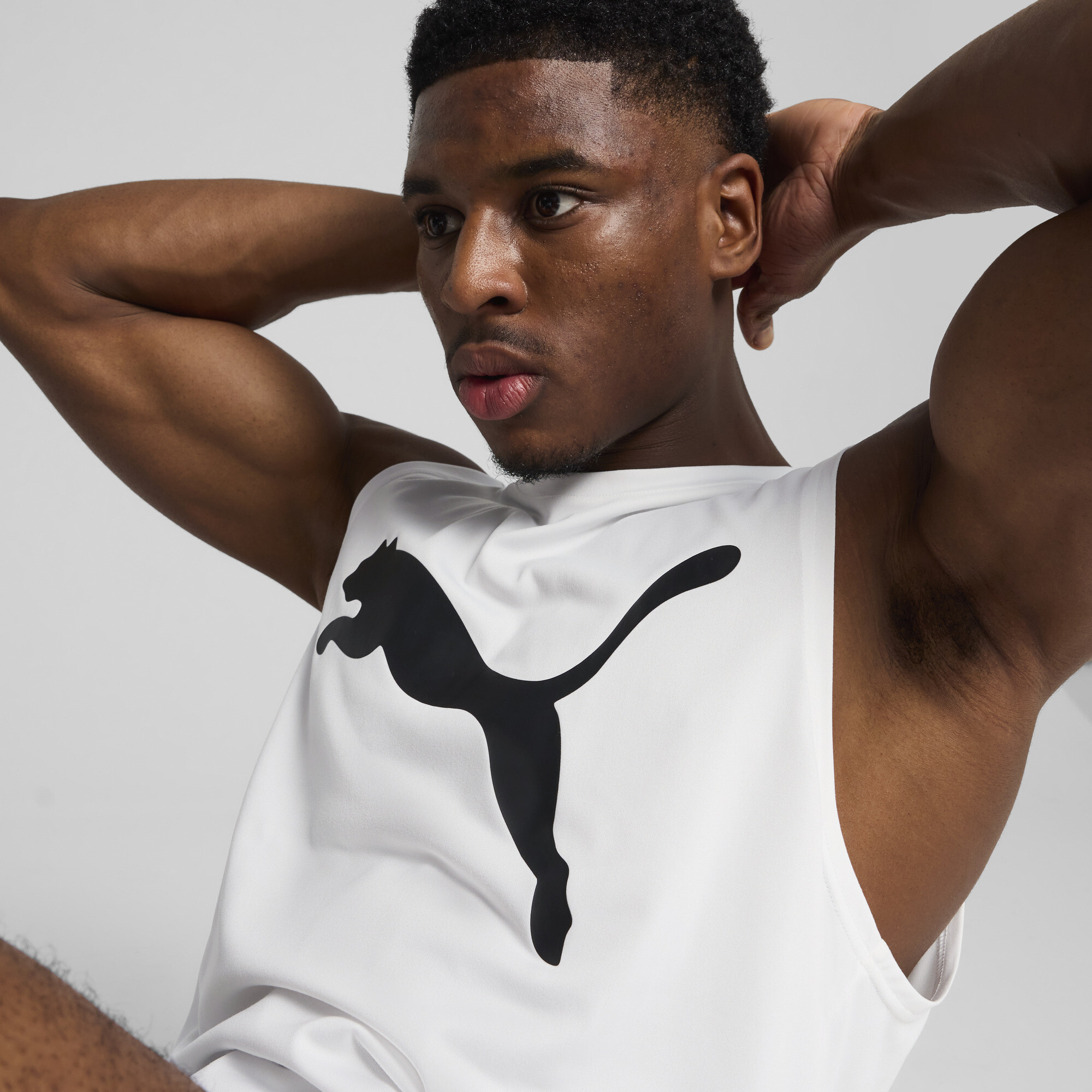 PUMA TAD ESSENTIALS mouwloze tanktop voor Heren, Wit, Maat XL thumbnail 5