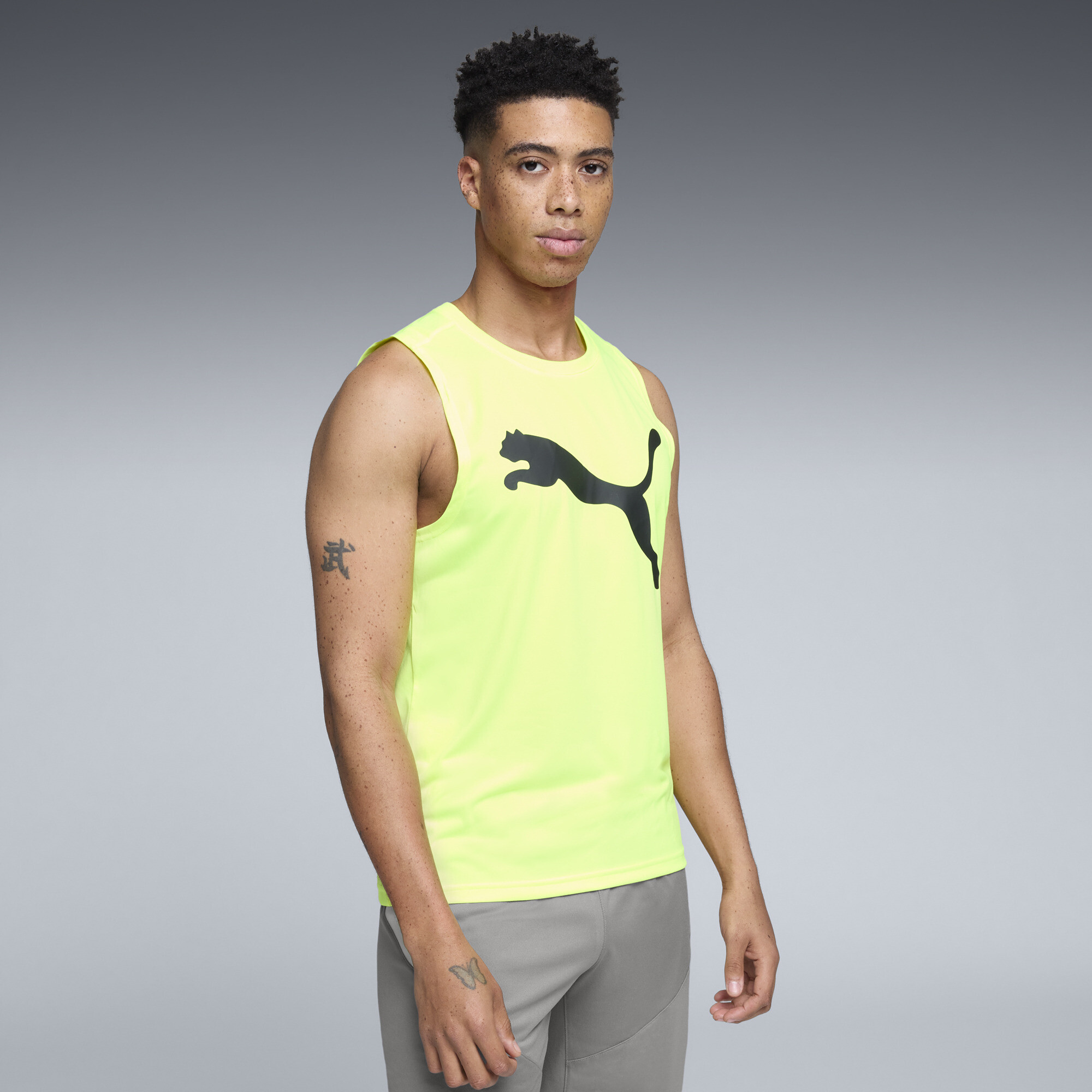 Puma Tad Essentials Sleeveless Tank Top Men In Yellow