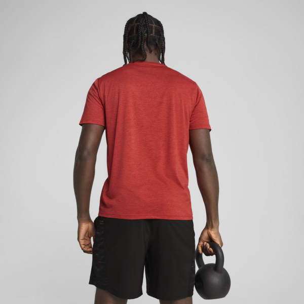 TAD ESSENTIALS Heather Cat Tee Men, Red Fire Heather, large-MEX