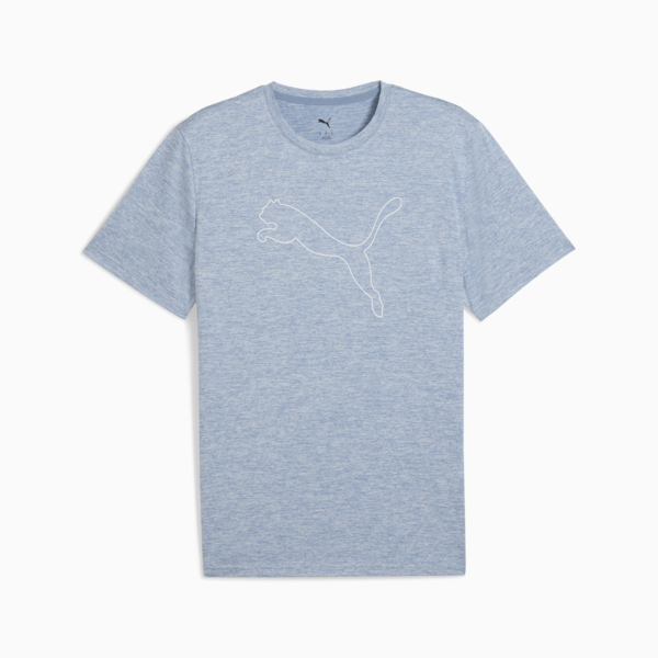 TAD ESSENTIALS Heather Cat Tee Men, Cool Blue Heather, large-MEX