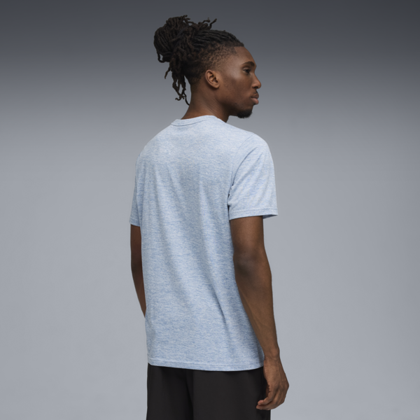 TAD ESSENTIALS Heather Cat Tee Men, Cool Blue Heather, large-MEX