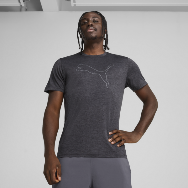 TAD ESSENTIALS Heather Cat Tee Men, Galactic Gray Heather, large-MEX