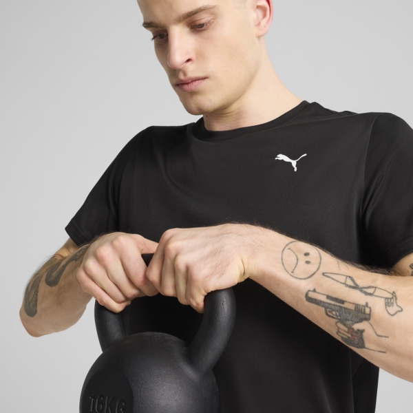 TAD ESSENTIALS Solid Cat Tee Men, PUMA Black, large-ZAF
