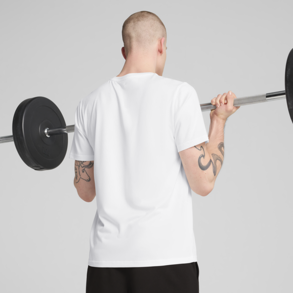 Remera Train All Day Essentials Solid Cat para hombre, PUMA White, large-ARG