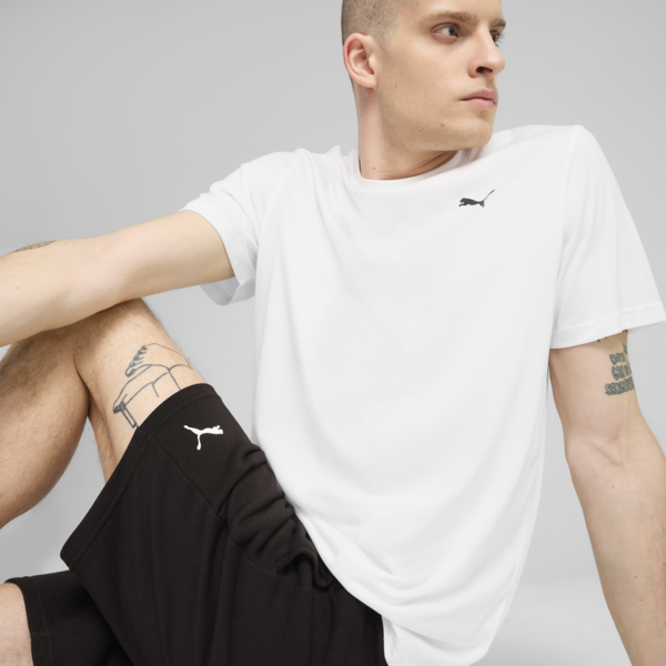 TAD ESSENTIALS Solid Cat Tee Men, PUMA White, large-ZAF