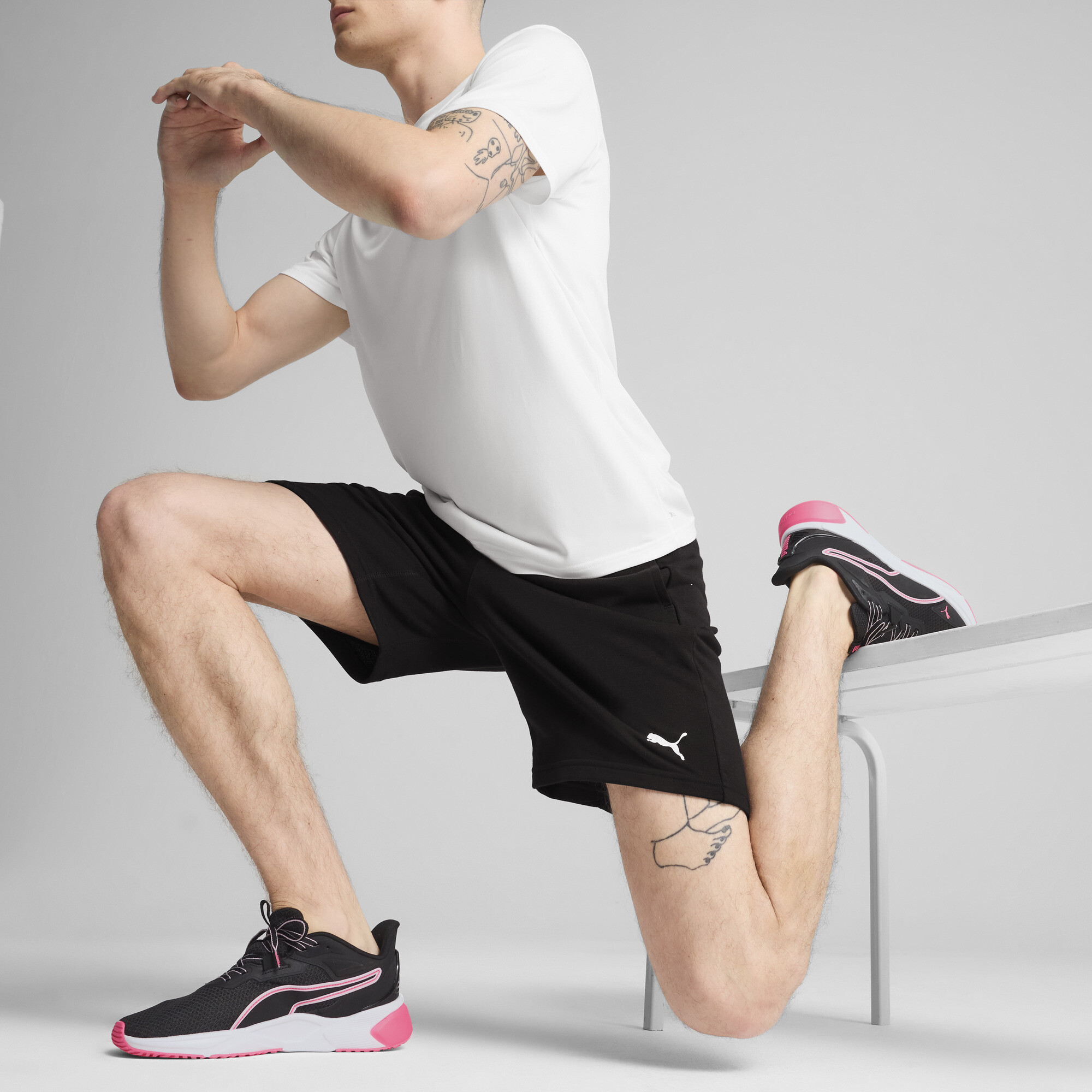 PUMA TAD ESSENTIALS 8"gebreide short voor Heren, Zwart, Maat XL thumbnail 2