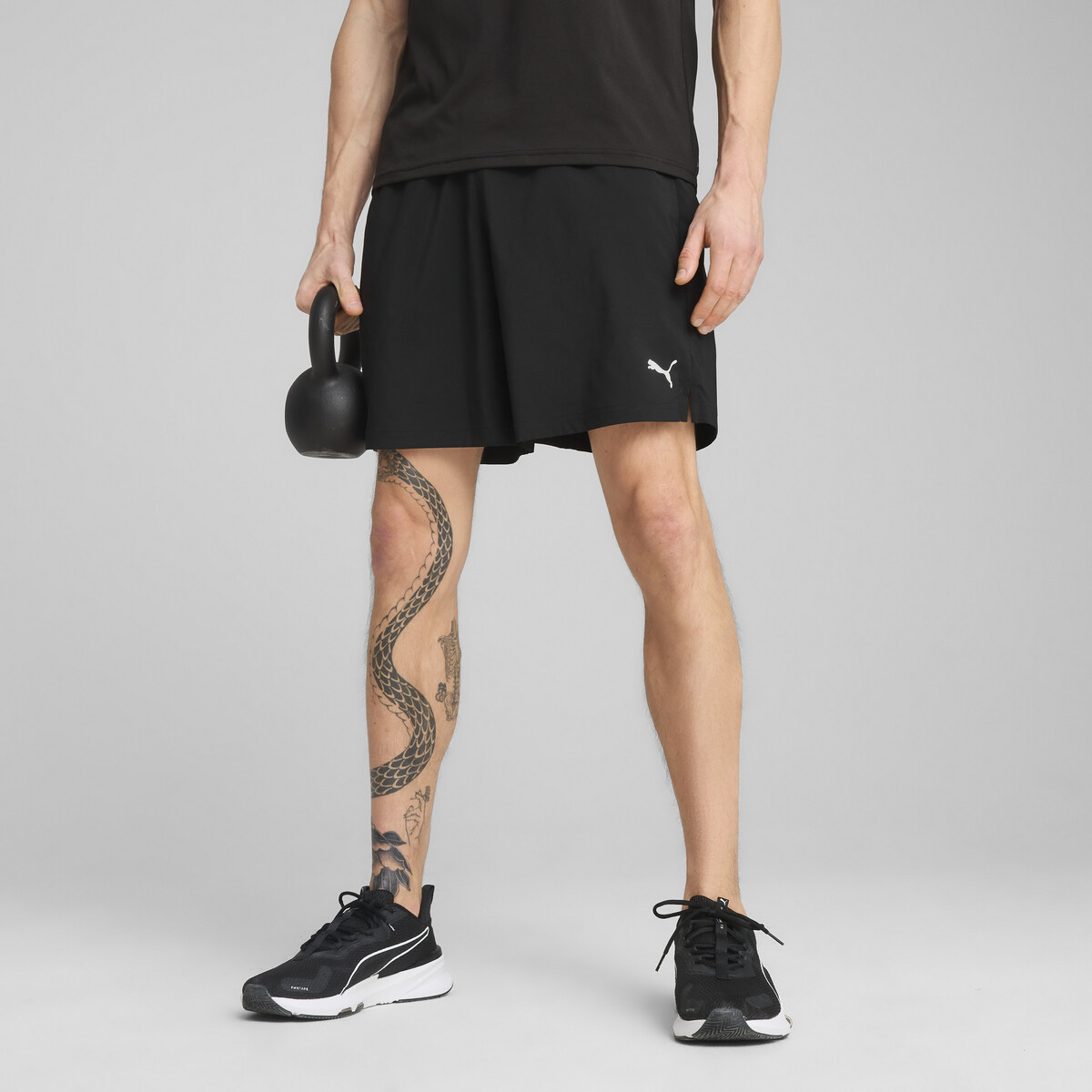 TAD ESSENTIALS 7-inch Woven Shorts Men in Black by PUMA, Medium