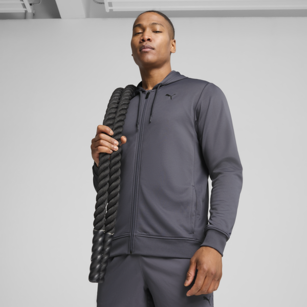 Campera Train All Day Essentials PWRfleece para hombre, Galactic Gray, large-ARG