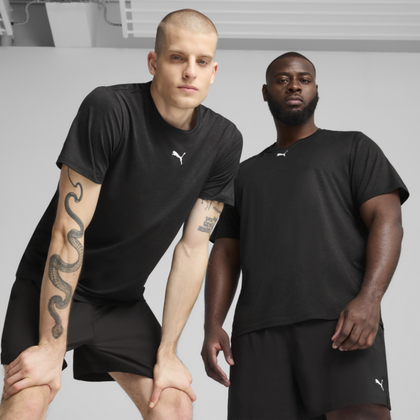 Playera Train All Day Essentials Texture para hombre, PUMA Black Heather, large-MEX