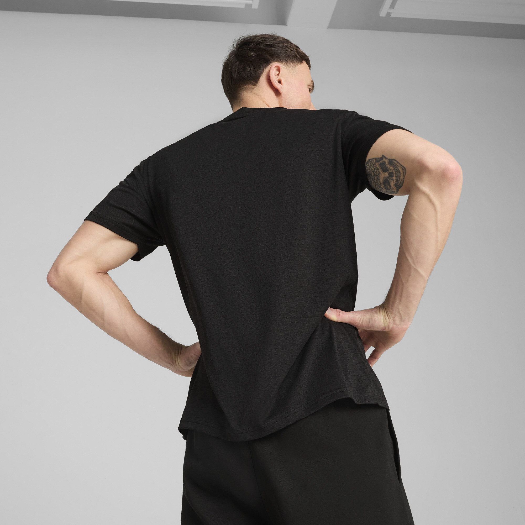 PUMA TAD ESSENTIALS gemÃªleerd Cat T-shirt voor Heren, Zwart, Maat XS thumbnail 7