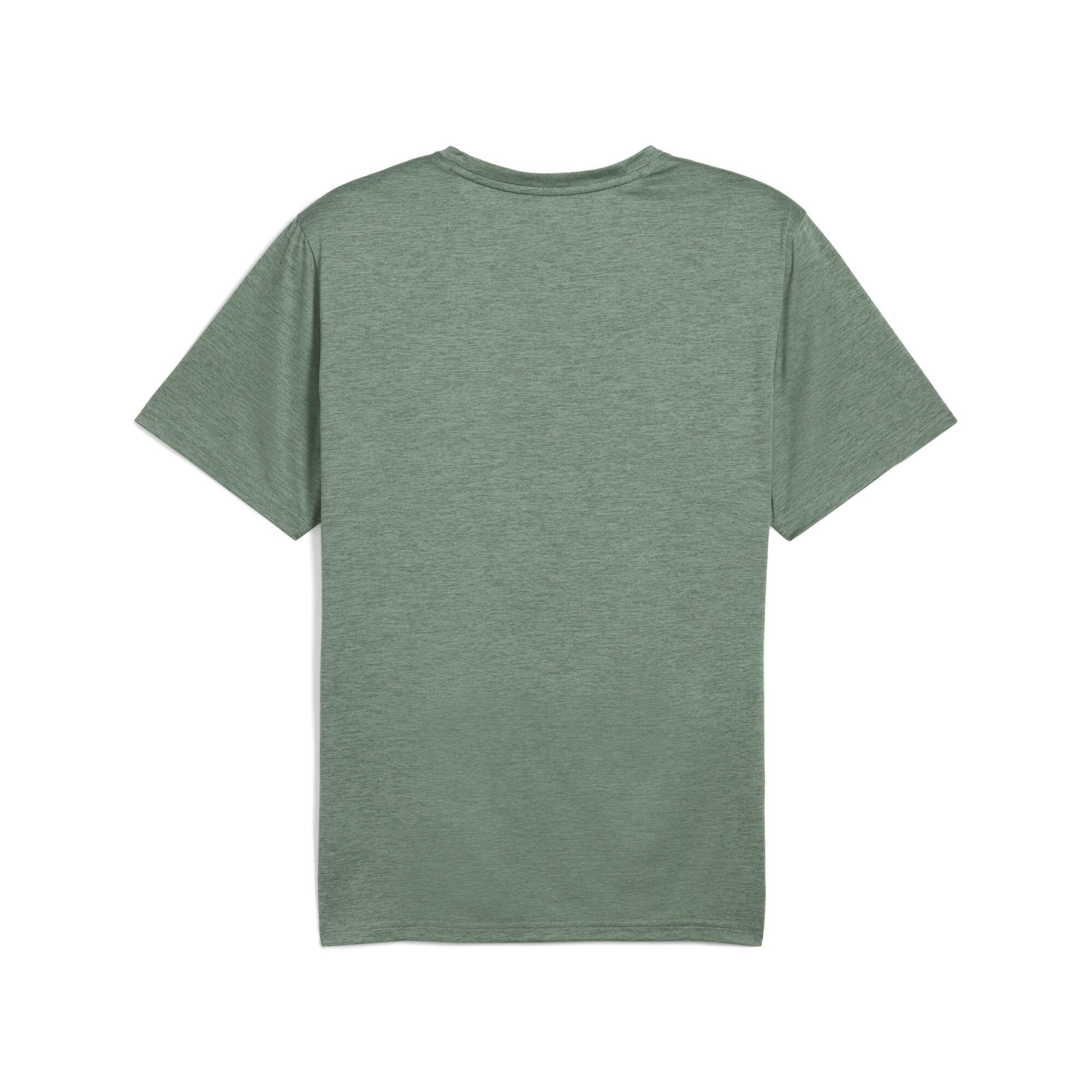 PUMA M TAD ESSENTIALS HEATHER CAT Tee (CF small cat) Heren sportshirt - Green Moon Heather