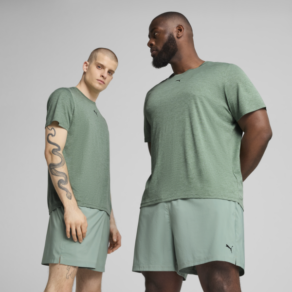 TAD ESSENTIALS Heather Cat Tee Men, Green Moon Heather, large-ZAF