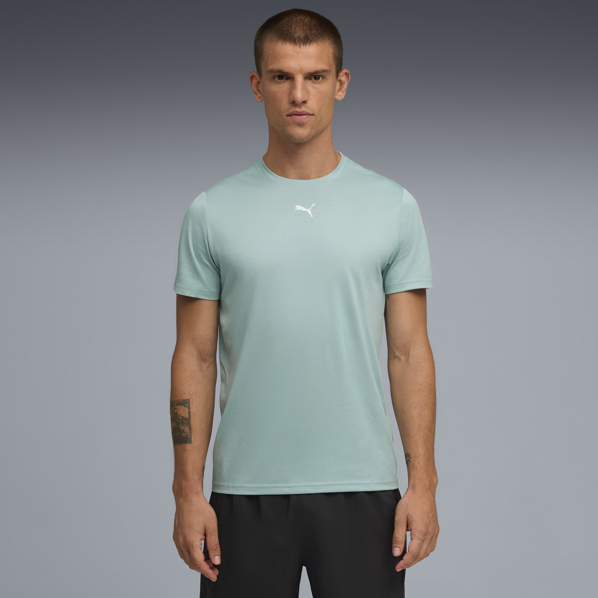 Puma Essentials Heather Cat T-shirt In Green