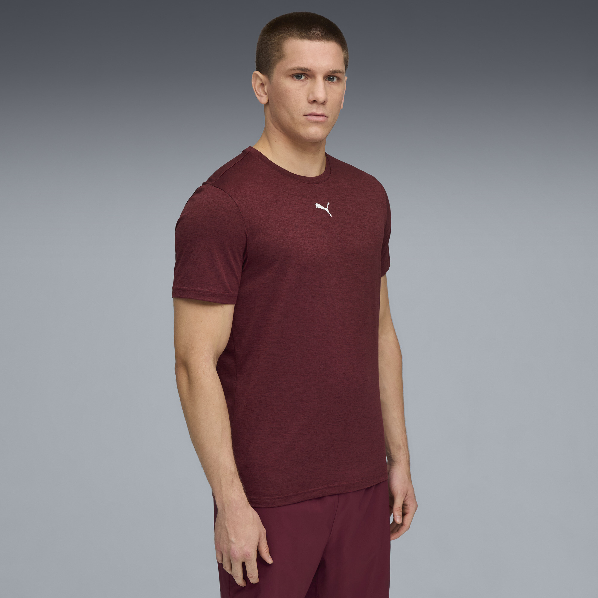 Puma Essentials Heather Cat T-shirt In Red