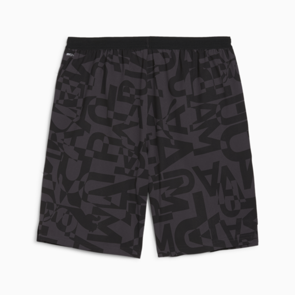 Shorts elastizados con estampado integral 17cm para hombre, PUMA Black, large-ARG