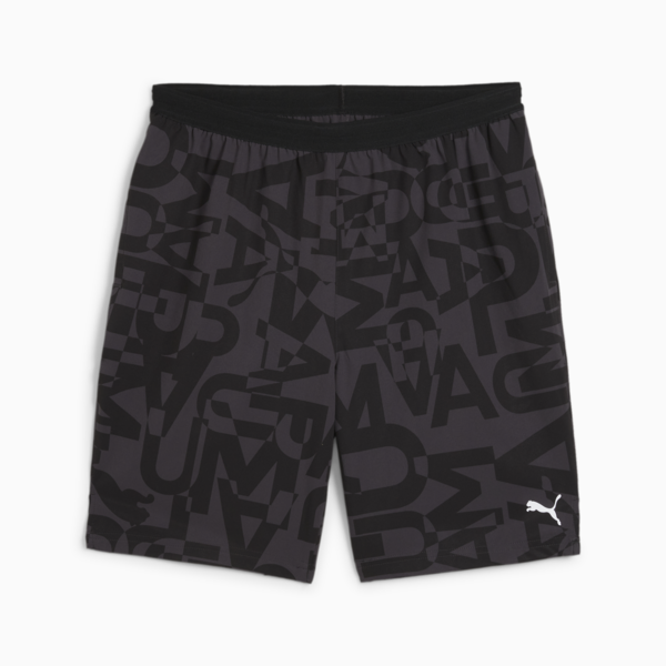 Shorts elastizados con estampado integral 17cm para hombre, PUMA Black, large-ARG