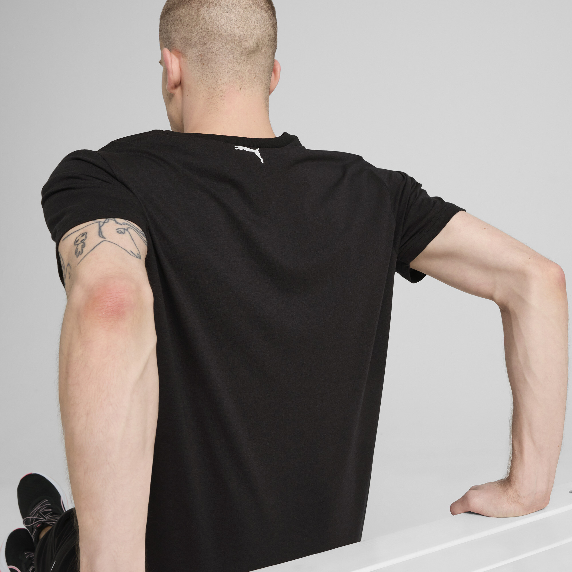 PUMA TAD TECH triblend T-shirt voor Heren, Zwart, Maat L thumbnail 5