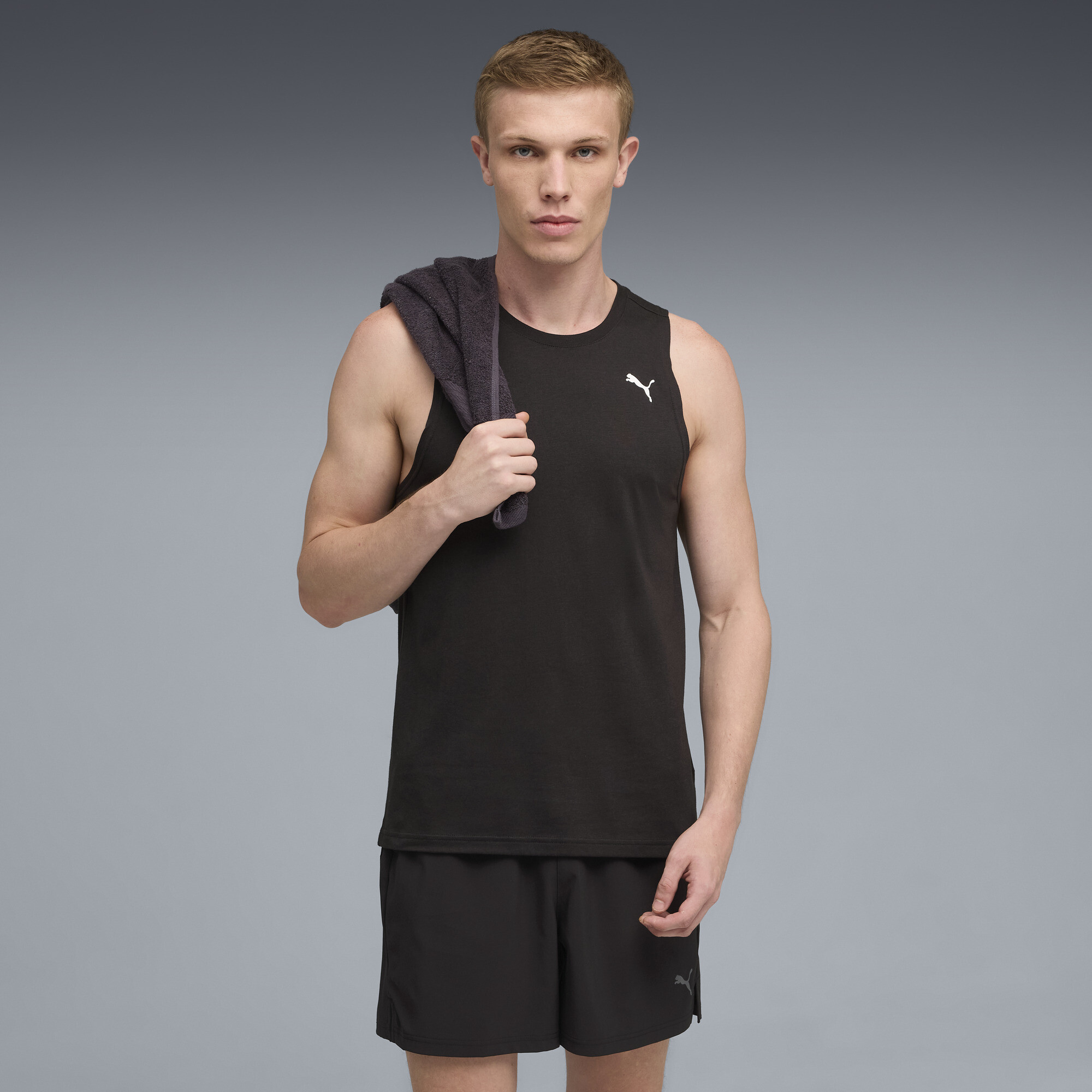 PUMA TAD TECH triblend mouwloze tanktop voor Heren, Zwart, Maat L thumbnail 4
