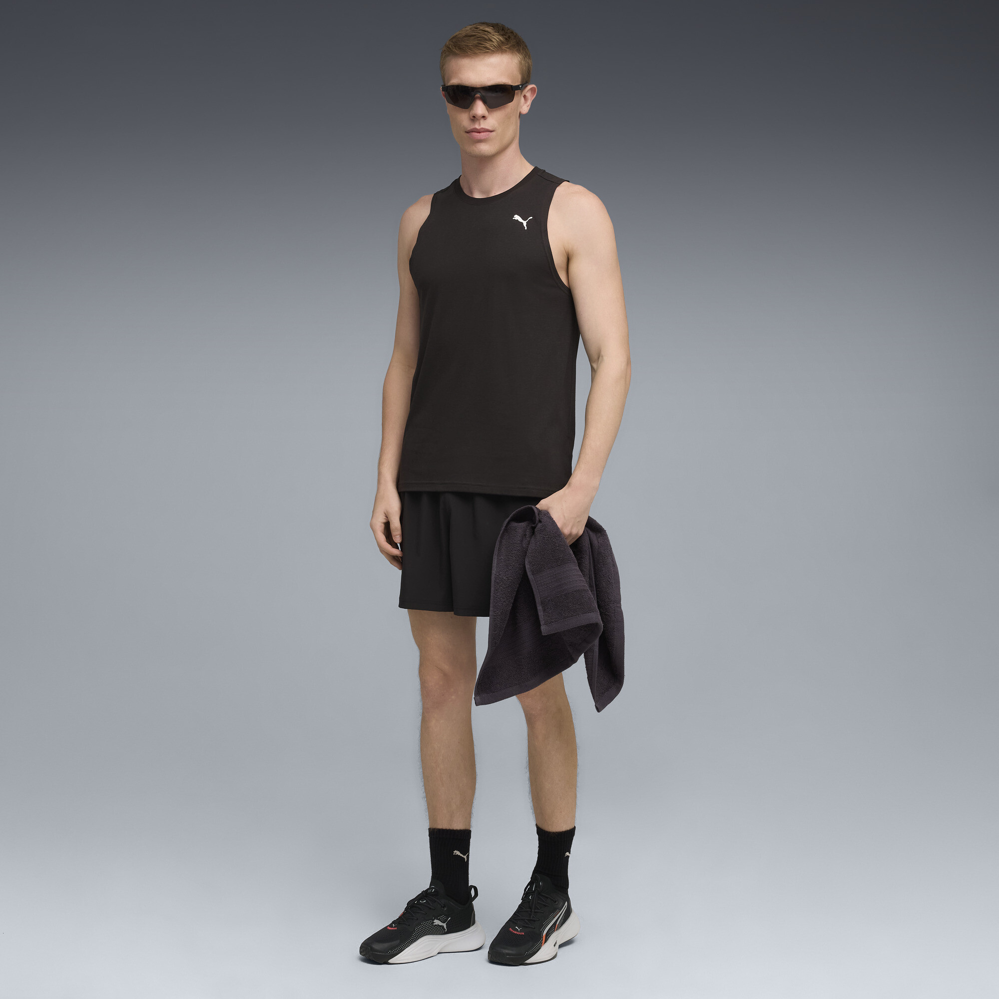 PUMA TAD TECH triblend mouwloze tanktop voor Heren, Zwart, Maat L thumbnail 2